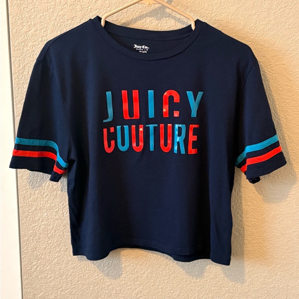 Juicy Couture Kids Navy Tee with Red and Blue Accents